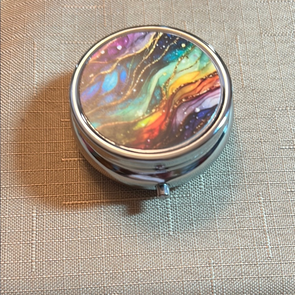 Colorful Abstract Design Pill Box